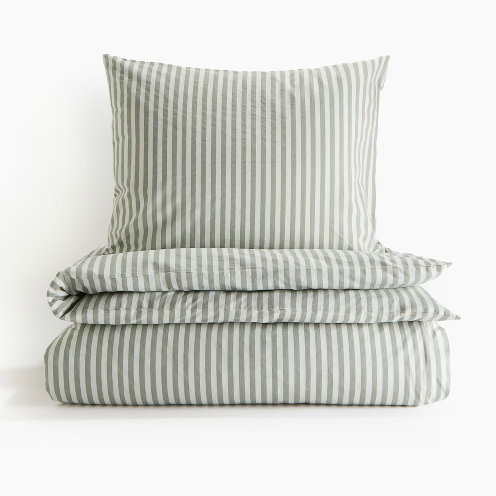 Two Twin Duvet Covers with Timeless Stripes
